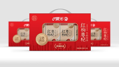 晨光紅棗枸杞牛奶包裝
